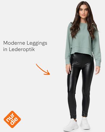 Leggings in Leder-Optik schwarz Gr. 36/38 nur die