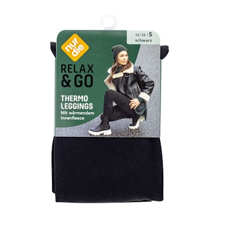 Relax & Go Thermo Leggings schwarz, Gr. 36/38 nur die