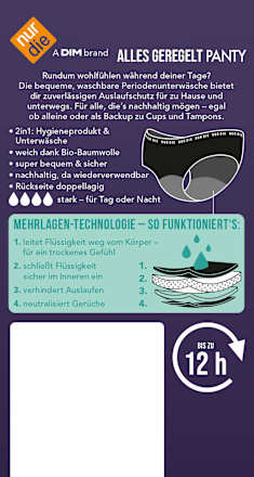 Periodenunterwäsche aus Bio. Baumwolle 48-50 nur die