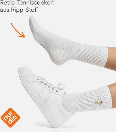 Socken mit Eis-Motiv weiß Gr. 35-38 nur die