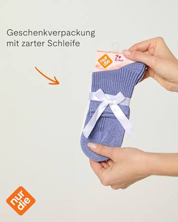 Socken mit kurzem Schaft & Modal lila + weiß Gr. 39-42 nur die