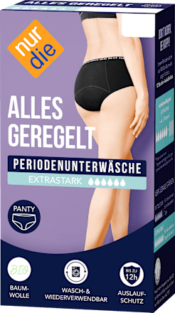Periodenunterwäsche Panty schwarz Gr. M nur die
