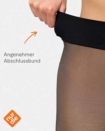 Strumpfhose mit Herz-Muster warm & transparent strapazierfähig schwarz Gr. 38/40, 80 DEN nur die