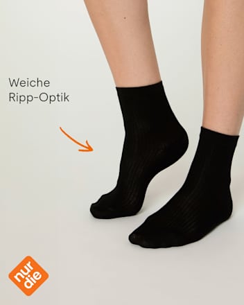 Socken mit kurzem Schaft & Modal schwarz Gr. 39-42 nur die