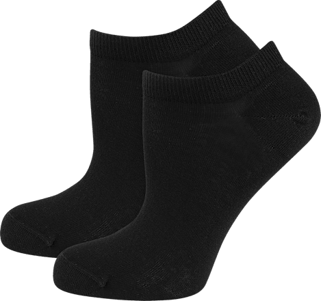 Bio Baumwolle Sneaker Socken schwarz, Gr. 35-38 (2 Paar) nur die