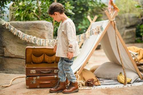 Anouk Langarmshirt mit Tasche & Affi-Motiv, beige, Gr. 116 Anouk natubini