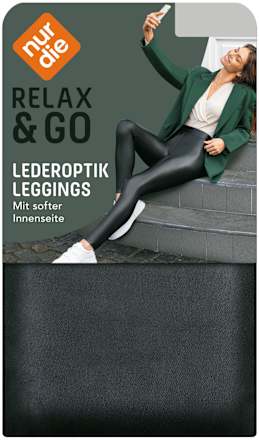 Leggings in Leder-Optik schwarz Gr. 36/38 nur die