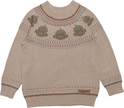 Anouk Pullover aus Strick mit Raglanärmeln & Affi-Muster, beige, Gr. 110 Anouk natubini