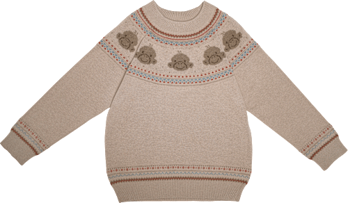Anouk Pullover aus Strick mit Raglanärmeln & Affi-Muster, beige, Gr. 98 Anouk natubini
