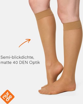 Kniestrümpfe Fit in Form amber onesize, 40 DEN nur die