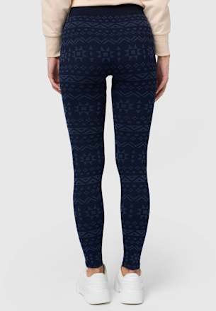 Kuschel Leggings mit Norweger-Muster blau Gr. 36/38, 100 DEN nur die