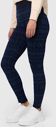 Kuschel Leggings mit Norweger-Muster blau Gr. 36/38, 100 DEN nur die
