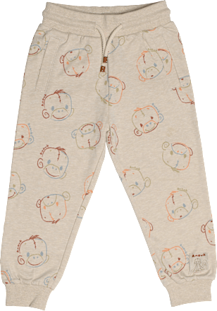 Anouk Jogginghose mit Affi-Motiv & Kordel, beige, Gr. 110 Anouk natubini