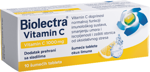 Vitamin C 1000 mg šumeće tablete – limun Biolectra