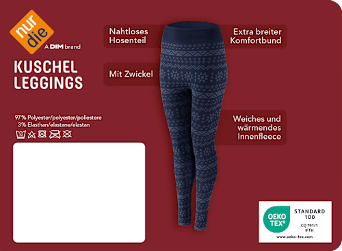 Relax & Go Kuschel Leggings winterblau, Gr. 36/38 nur die