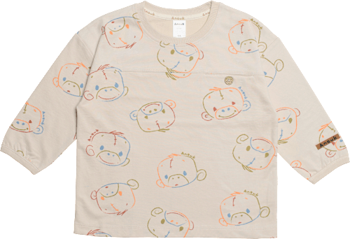 Anouk Langarmshirt mit Tasche & Affi-Motiv, beige, Gr. 116 Anouk natubini