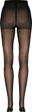 Strumpfhose Glamour mit Glitzer-Naht schwarz Gr. M/L, 30 DEN nur die