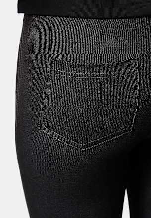 Relax & Go Treggings Jeans-Optik tiefschwarz, Gr. 40 - 44 nur die