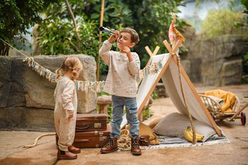 Anouk Jeans mit Tasche & Affi-Stickerei, blau, Gr. 98 Anouk natubini