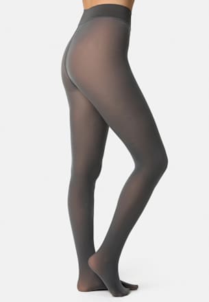Strumpfhose warm & transparent strapazierfähig grau Gr. 40/44, 80 DEN nur die