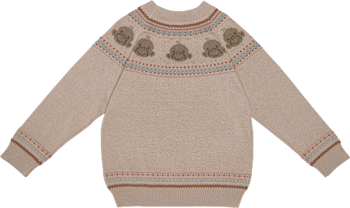 Anouk Pullover aus Strick mit Raglanärmeln & Affi-Muster, beige, Gr. 98 Anouk natubini