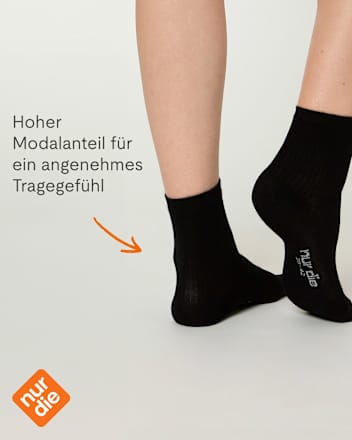 Socken mit kurzem Schaft & Modal schwarz Gr. 39-42 nur die