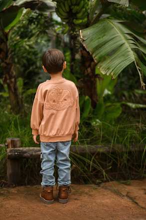 Anouk Sweatshirt mit Affi-Applikation, orange, Gr. 116 Anouk natubini