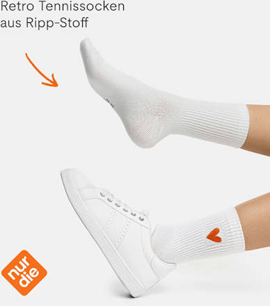 Socken mit Herz-Motiv weiß Gr. 39-42 nur die