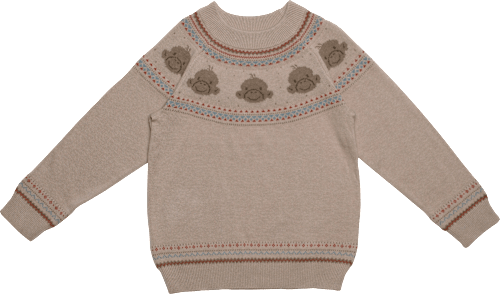 Anouk Pullover aus Strick mit Raglanärmeln & Affi-Muster, beige, Gr. 98 Anouk natubini