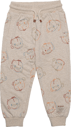 Anouk Jogginghose mit Affi-Motiv & Kordel, beige, Gr. 116 Anouk natubini