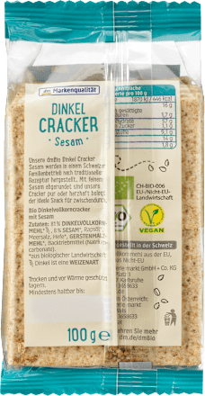 Cracker di farro con sesamo BIO dmBio