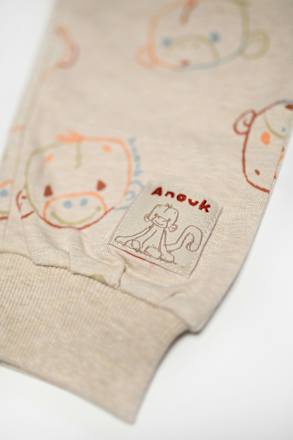 Anouk Jogginghose mit Affi-Motiv & Kordel, beige, Gr. 110 Anouk natubini