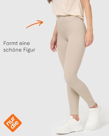 Leggings in Ripp-Optik beige Gr. 36/38 nur die