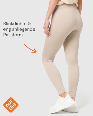 Leggings in Ripp-Optik beige Gr. 36/38 nur die