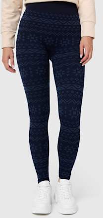 Kuschel Leggings mit Norweger-Muster blau Gr. 36/38, 100 DEN nur die