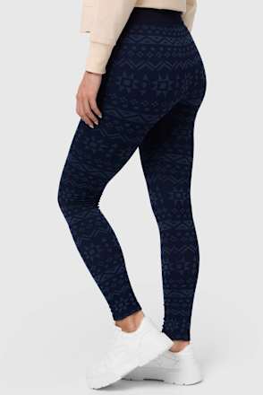Kuschel Leggings mit Norweger-Muster blau Gr. 40/42, 100 DEN nur die
