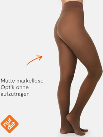 Strumpfhose warm & transparent strapazierfähig braun Gr. 40/44, 80 DEN nur die