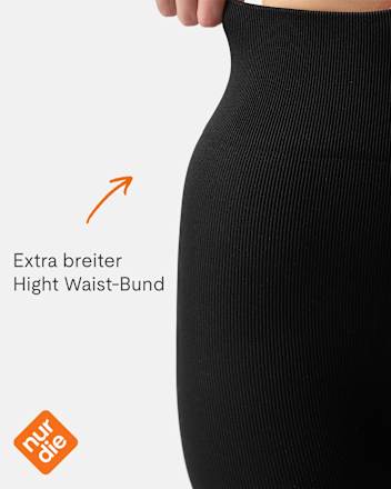 Leggings Ripp-Optik schwarz Gr. 44/46 nur die