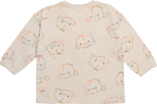 Anouk Langarmshirt mit Tasche & Affi-Motiv, beige, Gr. 116 Anouk natubini