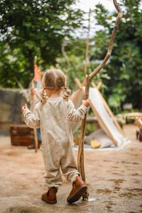 Anouk Overall mit Anouk-Stickerei & Knopfleiste, beige, Gr. 86/92 Anouk natubini