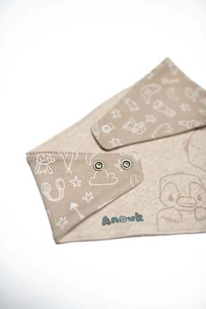 Anouk Halstuch mit Affi- & Anouk-Motiv, beige Anouk natubini