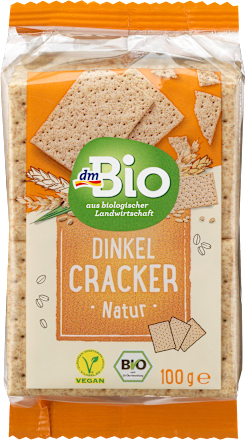 Krakersy orkiszowe, naturalne dmBio