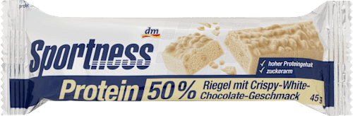 Proteínová tyčinka 50 % v bielej čokoláde Sportness