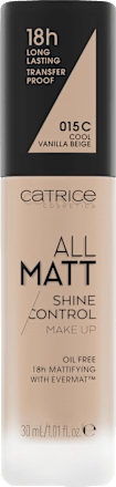 Foundation All Matt Shine Control 015 Cool Vanilla Beige CATRICE