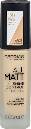 All Matt Shine Control tečni puder – 020 Neutral Nude Beige CATRICE