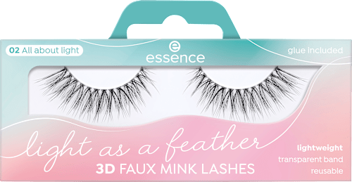 Künstliche Wimpern Light As A Feather 3D Faux Mink Lashes 02 All About Light (1 Paar) essence