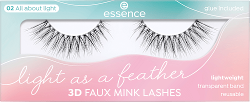 Künstliche Wimpern Light As A Feather 3D Faux Mink Lashes 02 All About Light (1 Paar) essence