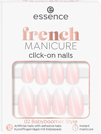 French Manicure Chlick-On Nails essence