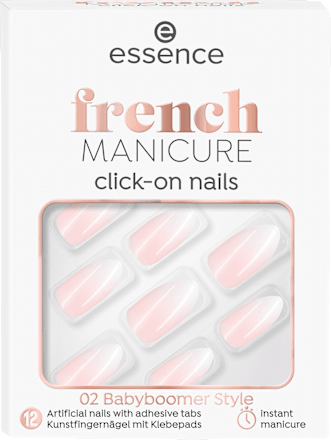 French Manicure Chlick-On Nails essence