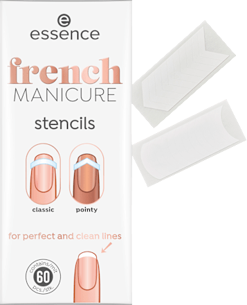 Šablóny na francúzsku manikúru essence